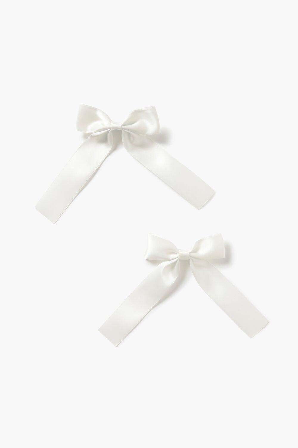 Satin Bow Gator Hair Clip Set