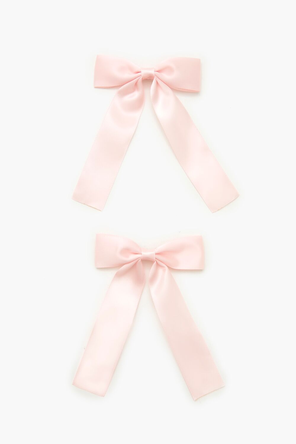 Satin Bow Gator Hair Clip Set