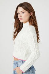 Scalloped Cable Knit Sweater
