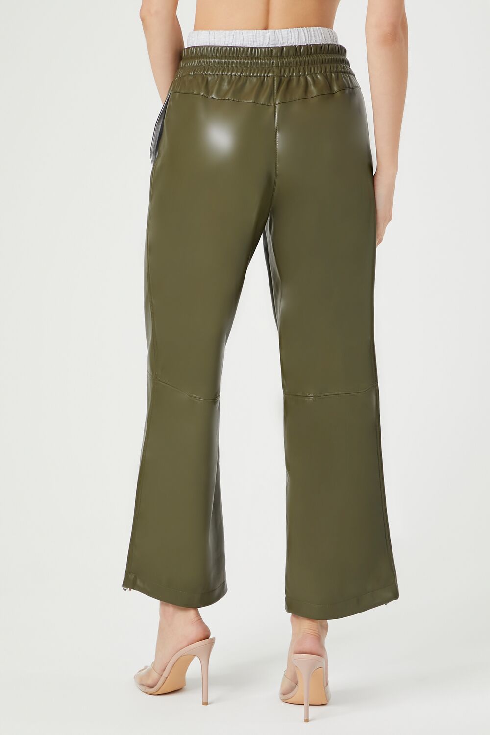 Faux Leather Drawstring Pants