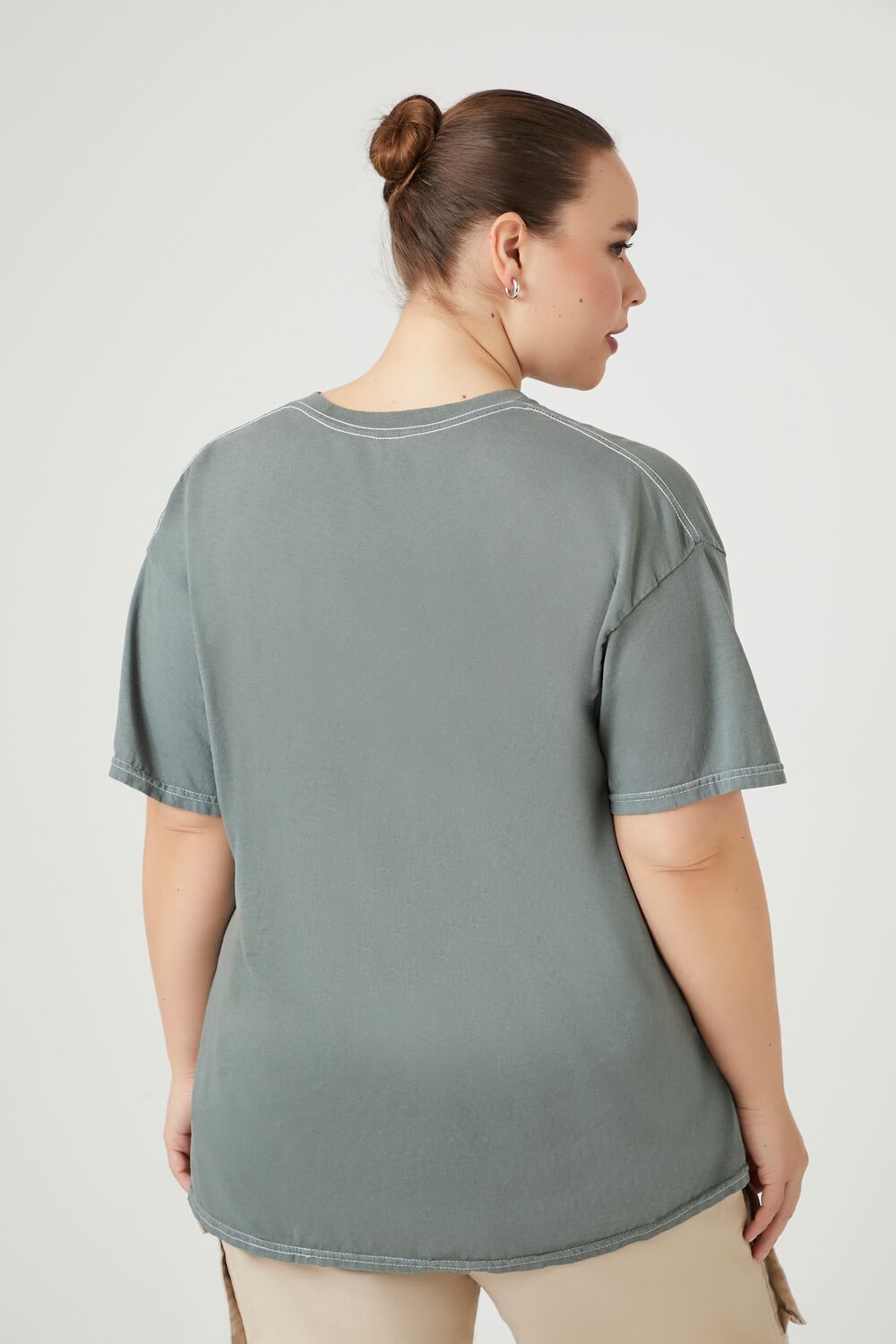Plus Size Oversized Metallic Kiss Tee