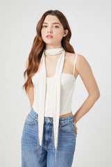 Chain-Fringe Oblong Scarf