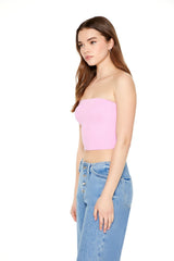 Ribbed Sweater-Knit Tube Top