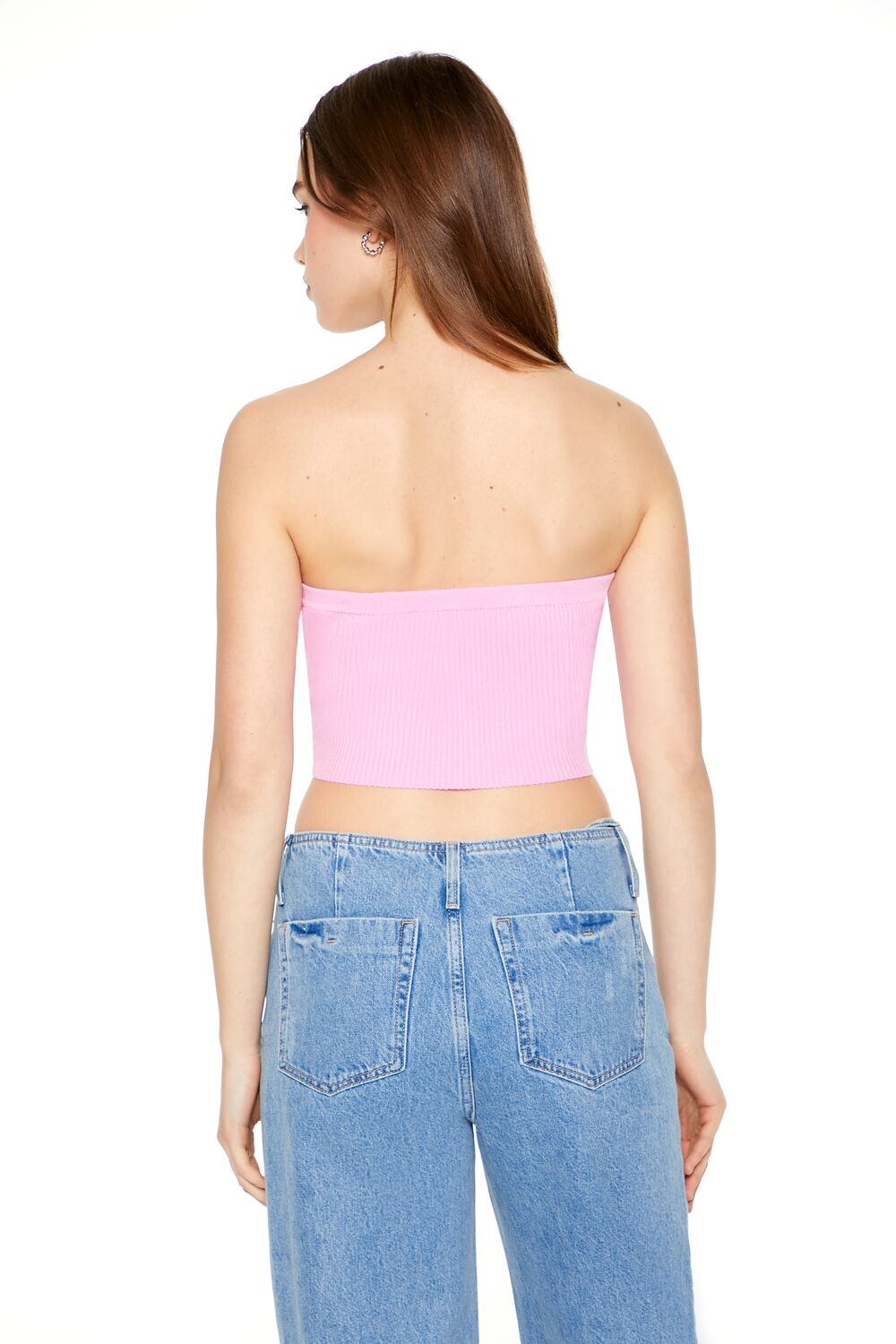 Ribbed Sweater-Knit Tube Top