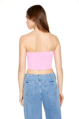 Ribbed Sweater-Knit Tube Top