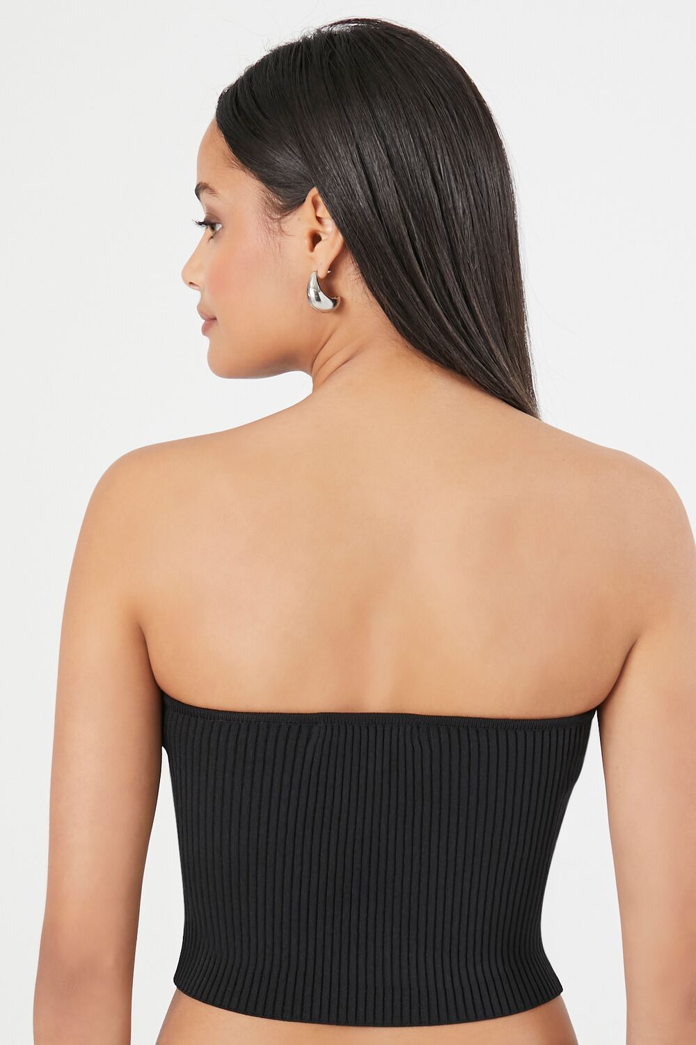 Sweater-Knit Cropped Tube Top