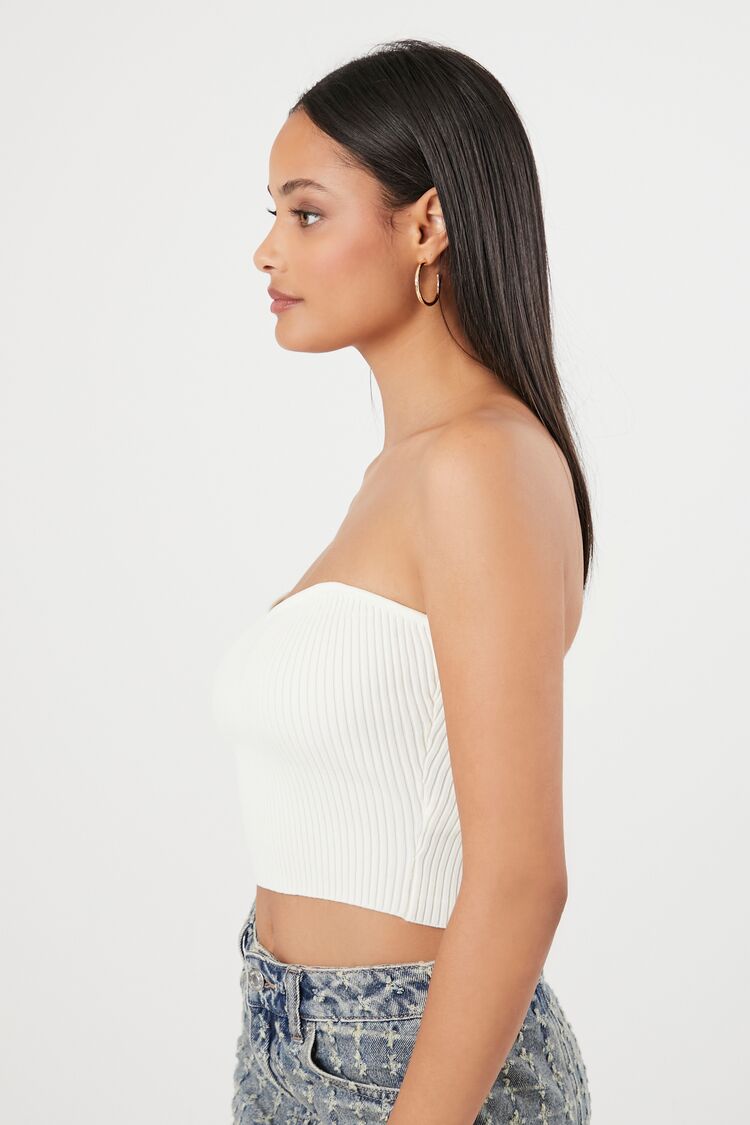 Sweater-Knit Cropped Tube Top