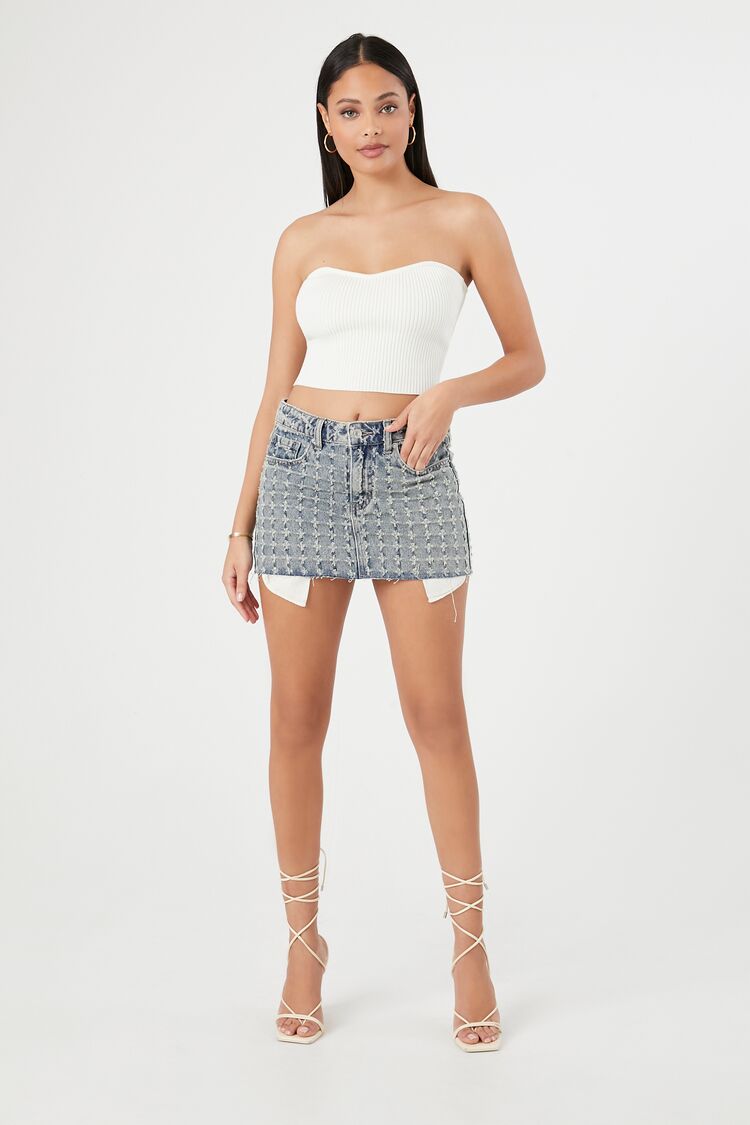 Sweater-Knit Cropped Tube Top