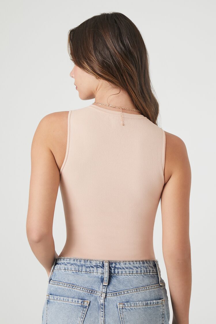Sleeveless Sweater-Knit Bodysuit
