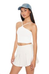 Sweater-Knit Cropped Cami