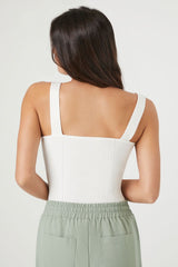Ribbed Sweater-Knit Bodysuit