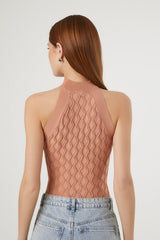 Pointelle Sweater-Knit Bodysuit
