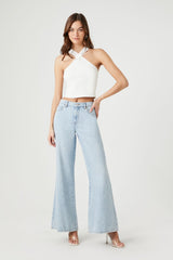 Sweater-Knit Crisscross Crop Top