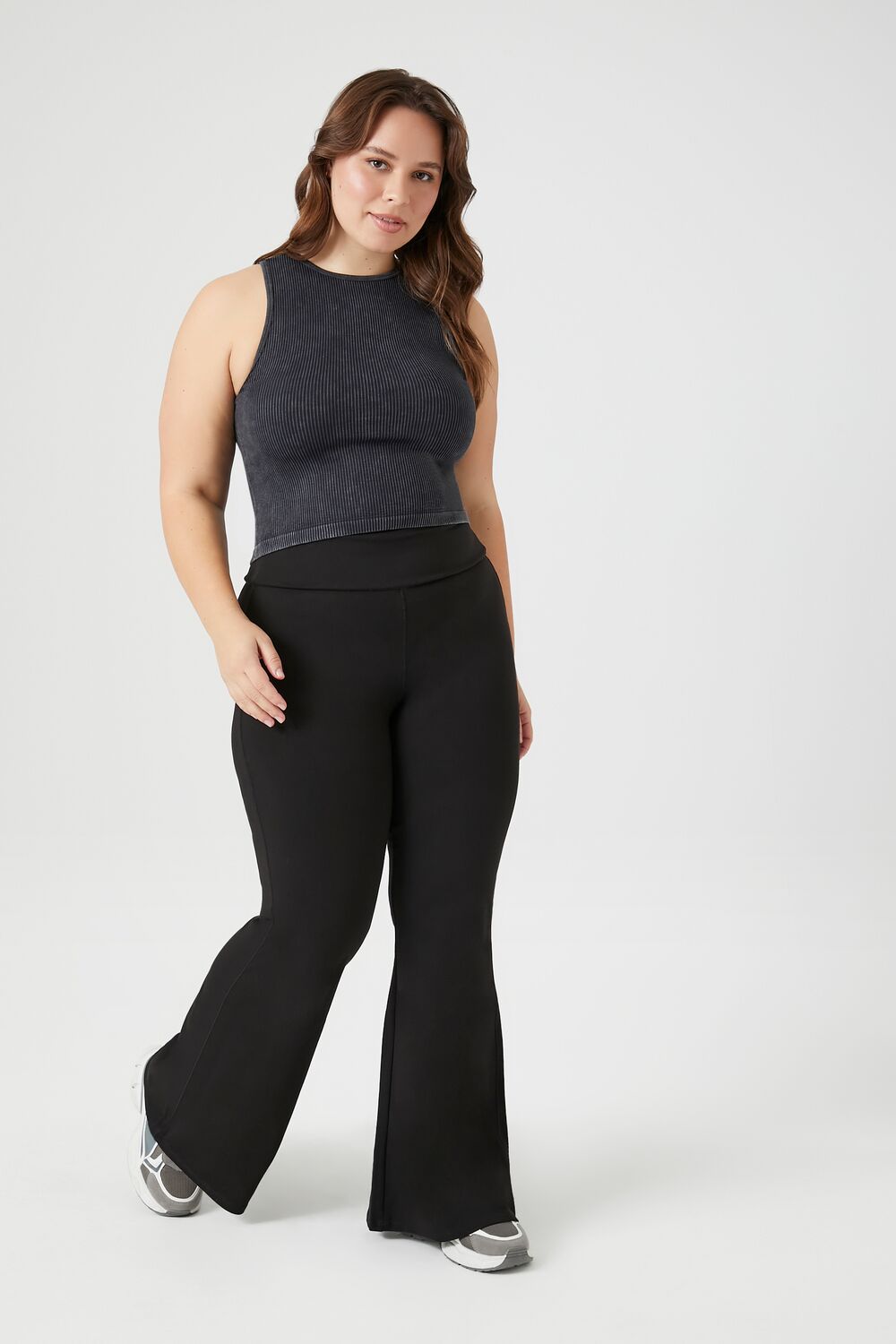 Plus Size High-Rise Flare Leggings