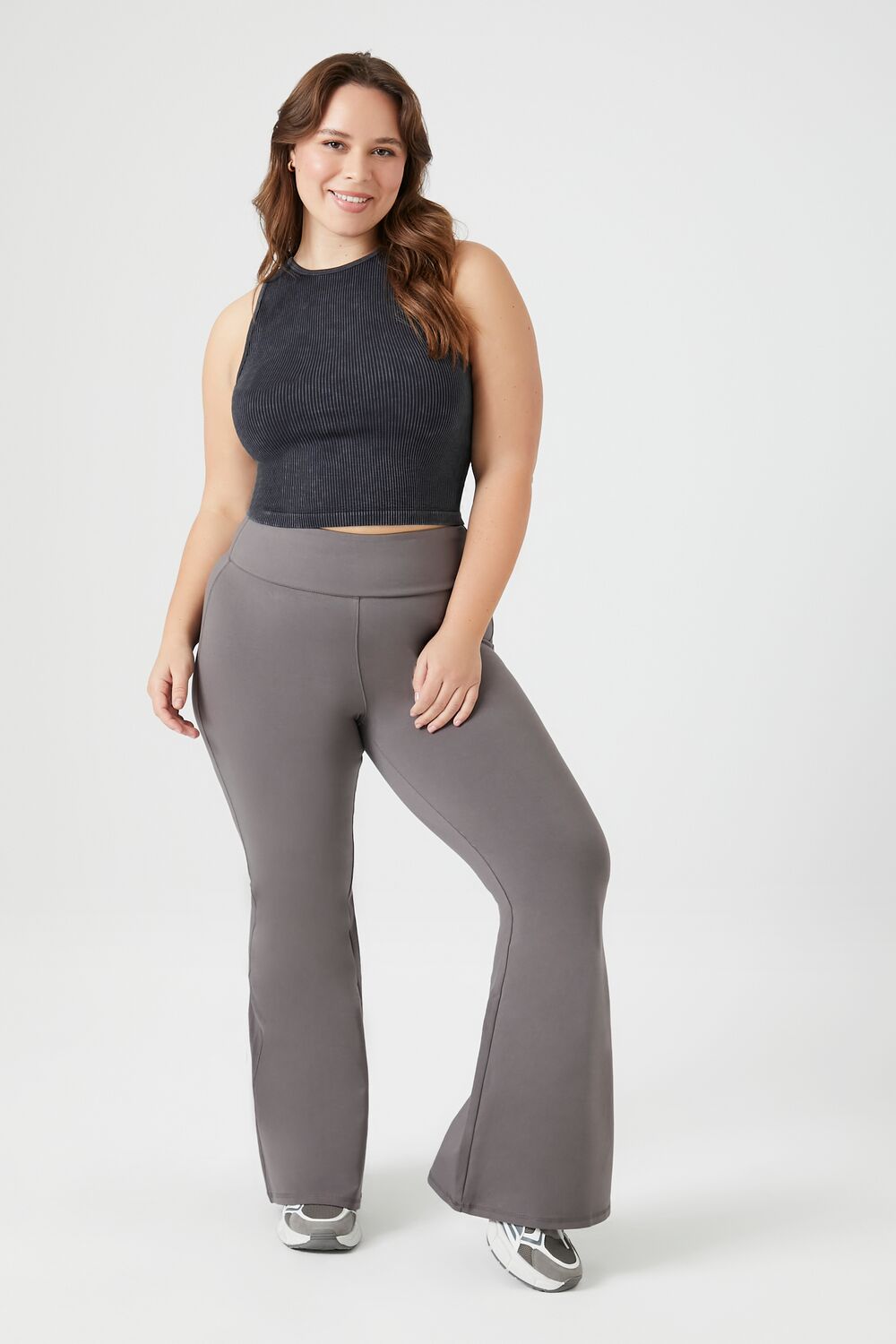 Plus Size High-Rise Flare Leggings