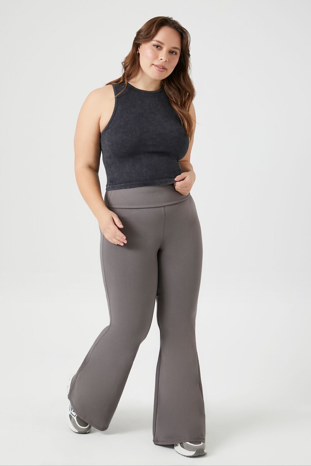 Plus Size High-Rise Flare Leggings