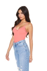 Seamless Lace-Trim Bodysuit