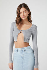 Seamless Split-Hem Crop Top