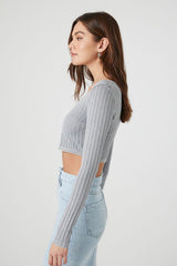 Seamless Split-Hem Crop Top