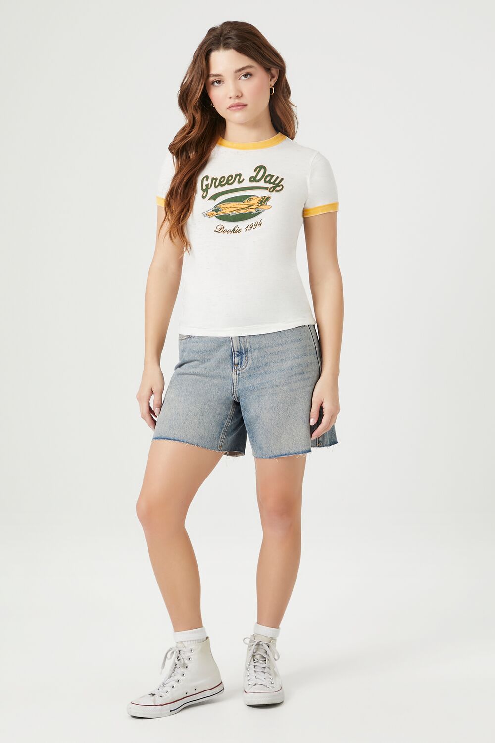 Green Day Graphic Ringer Tee