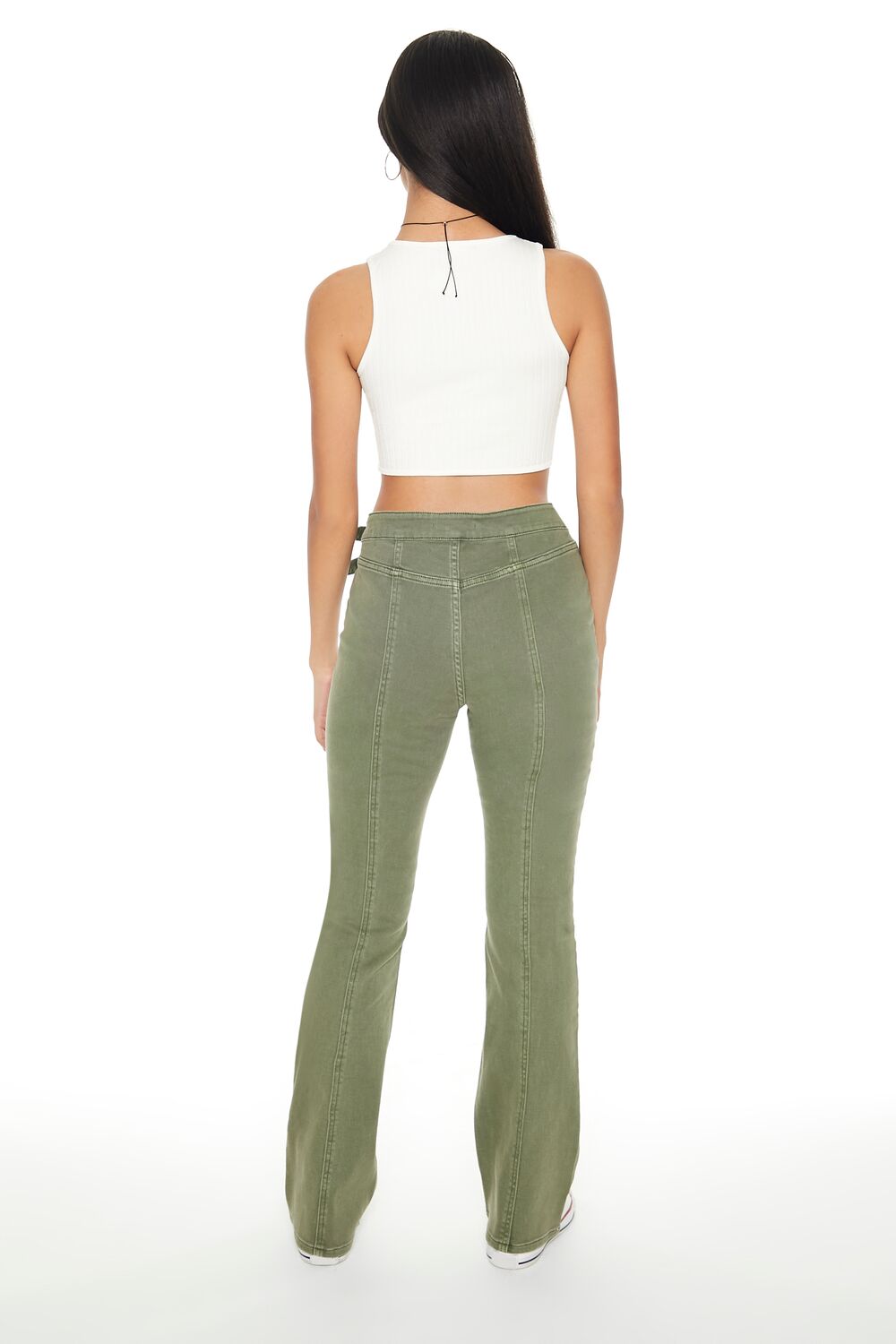 Belted Bootcut Jeans