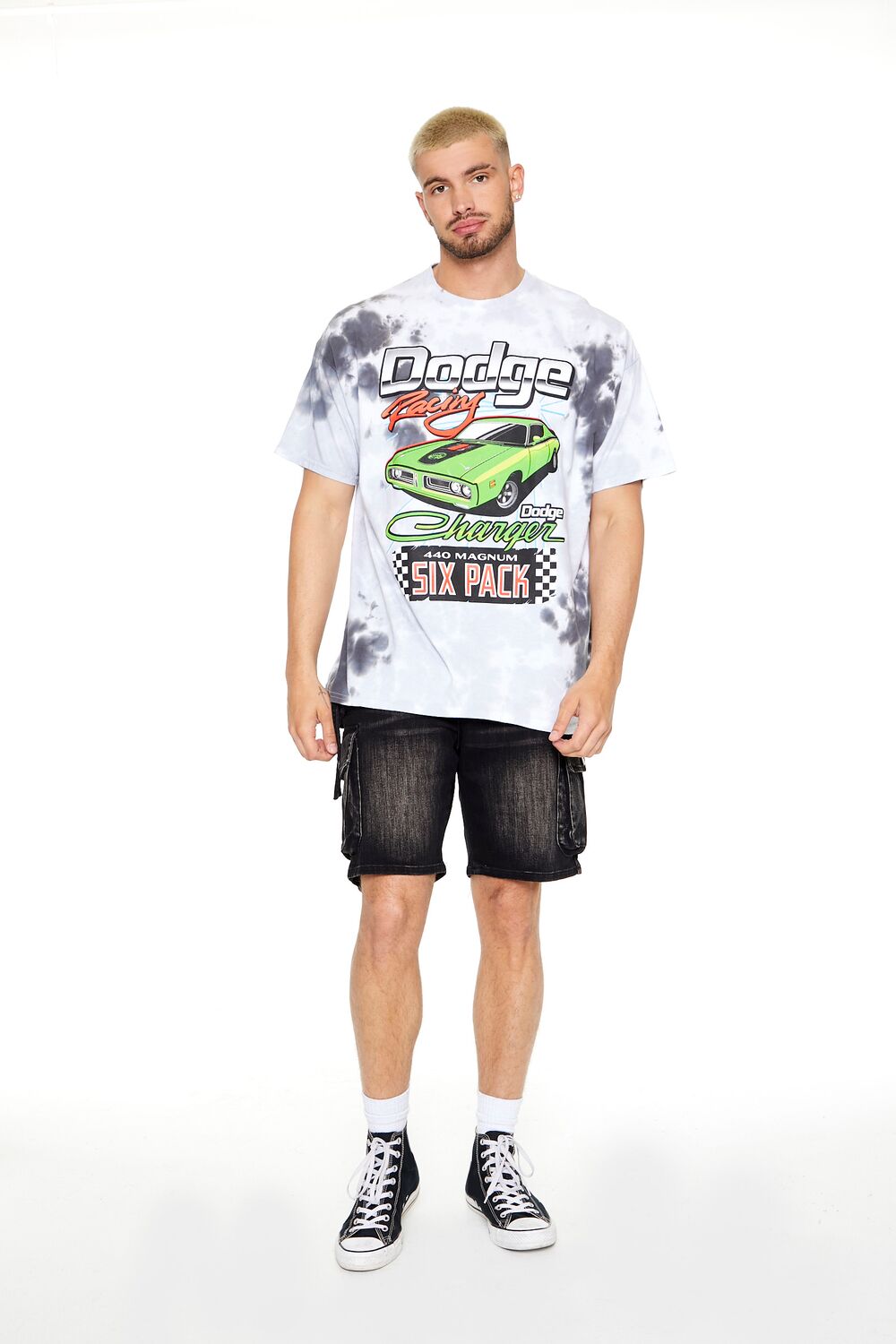 Tie-Dye Dodge Racing Graphic Tee
