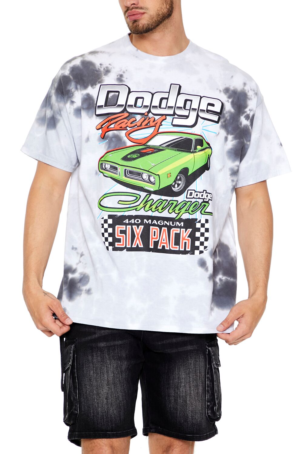 Tie-Dye Dodge Racing Graphic Tee