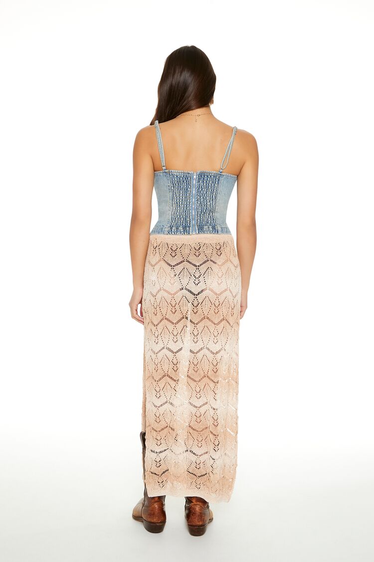 Striped Crochet Maxi Skirt