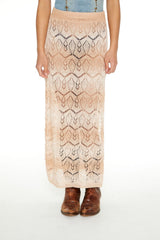 Striped Crochet Maxi Skirt