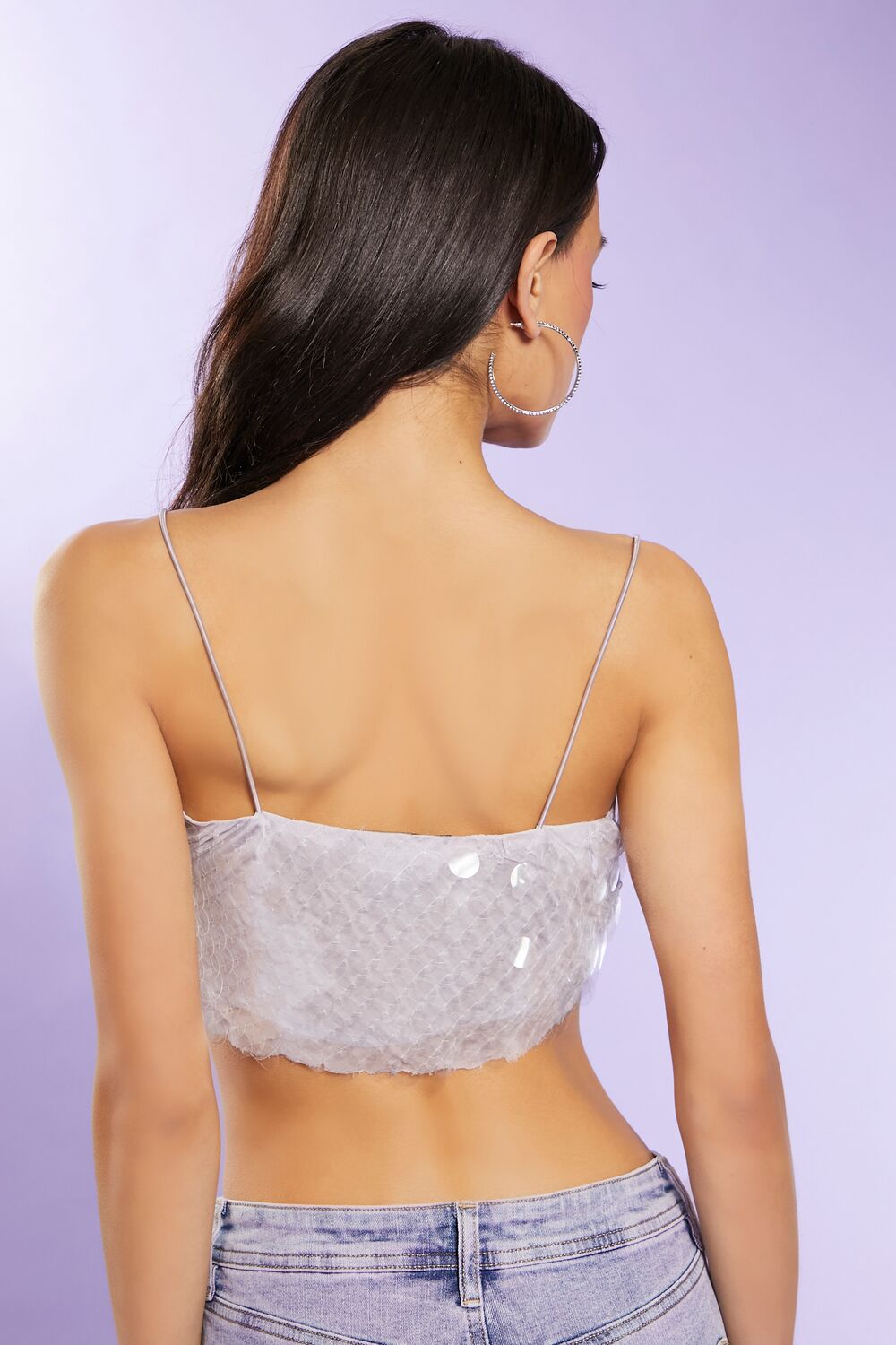 Sequin Cropped Cami
