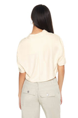 Cropped Boxy Drop-Sleeve Shirt