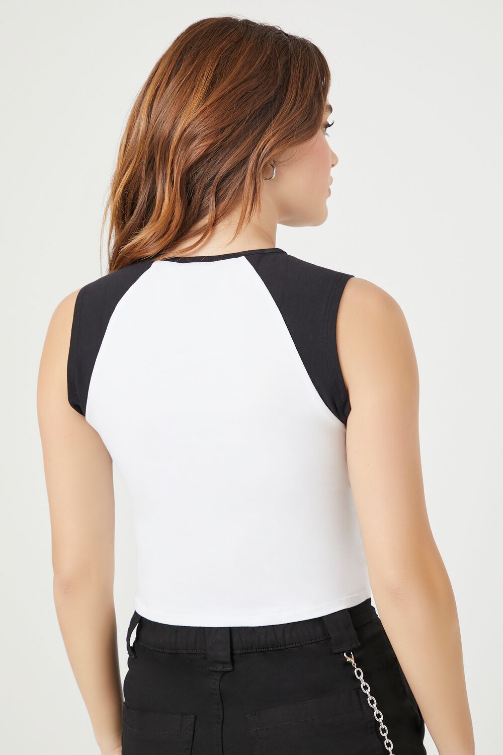 Cropped Muscle Raglan Tee