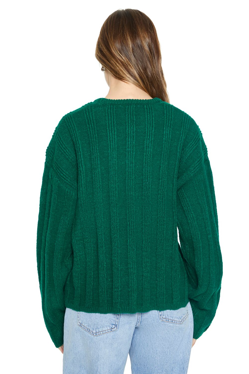 Ribbed Drop-Sleeve Sweater