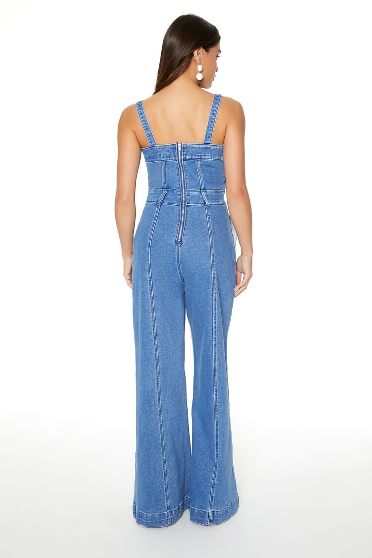 Denim Wide-Leg Jumpsuit