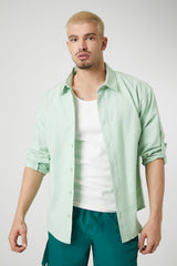 Textured Curved-Hem Shirt