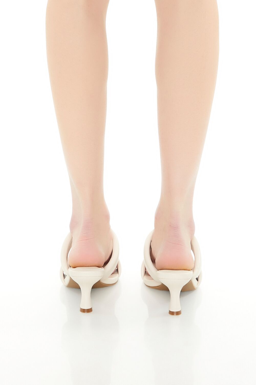 Faux Leather Dual-Strap Heels