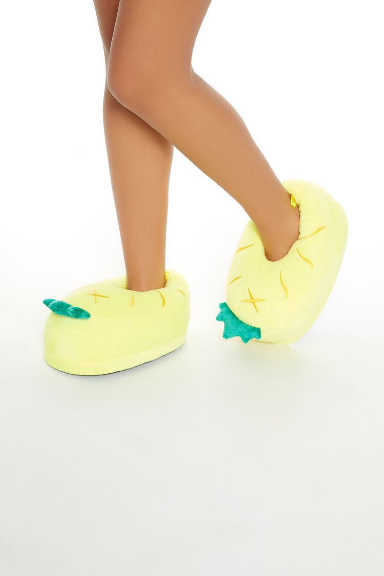 Plush Pineapple House Slippers
