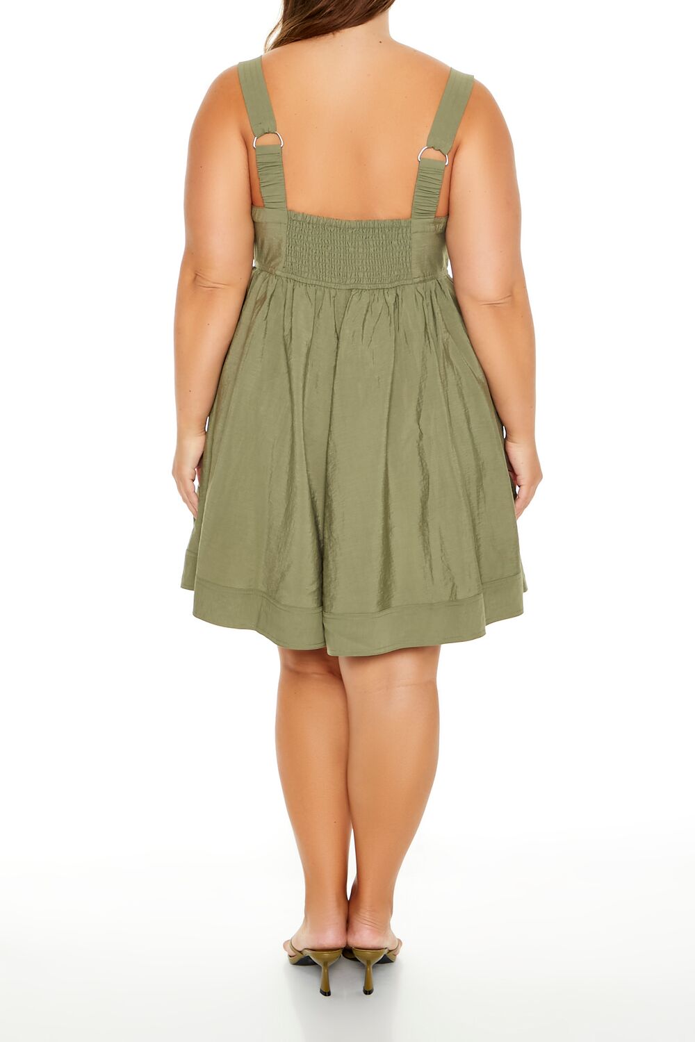 Plus Size Cargo A-Line Mini Dress