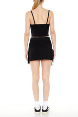 Twill Cargo Mini Skirt