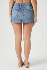 Stretch-Denim Mini Skirt
