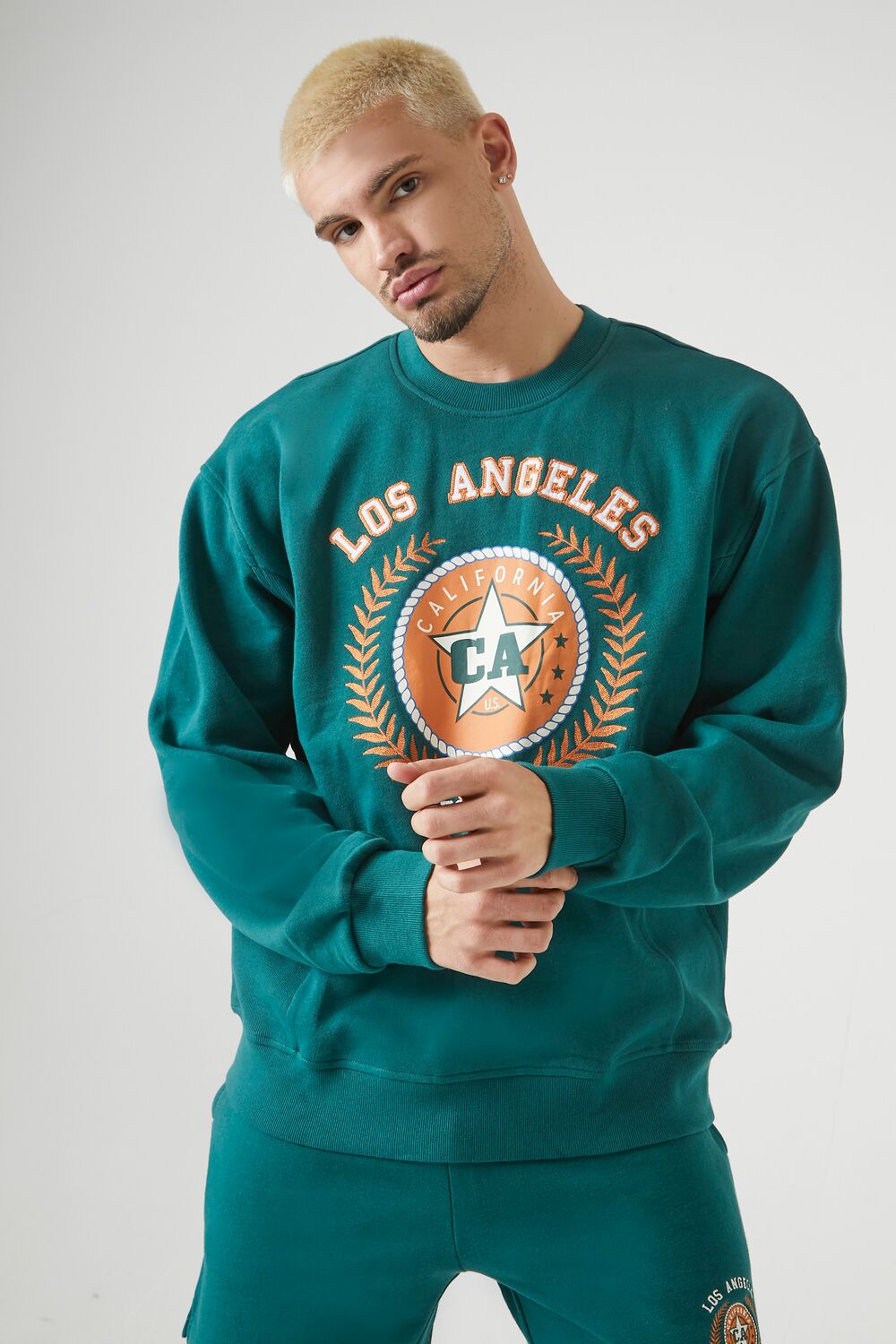 Embroidered Patch Los Angeles Graphic Pullover