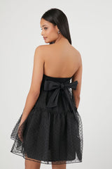 Strapless Bow Fit & Flare Dress