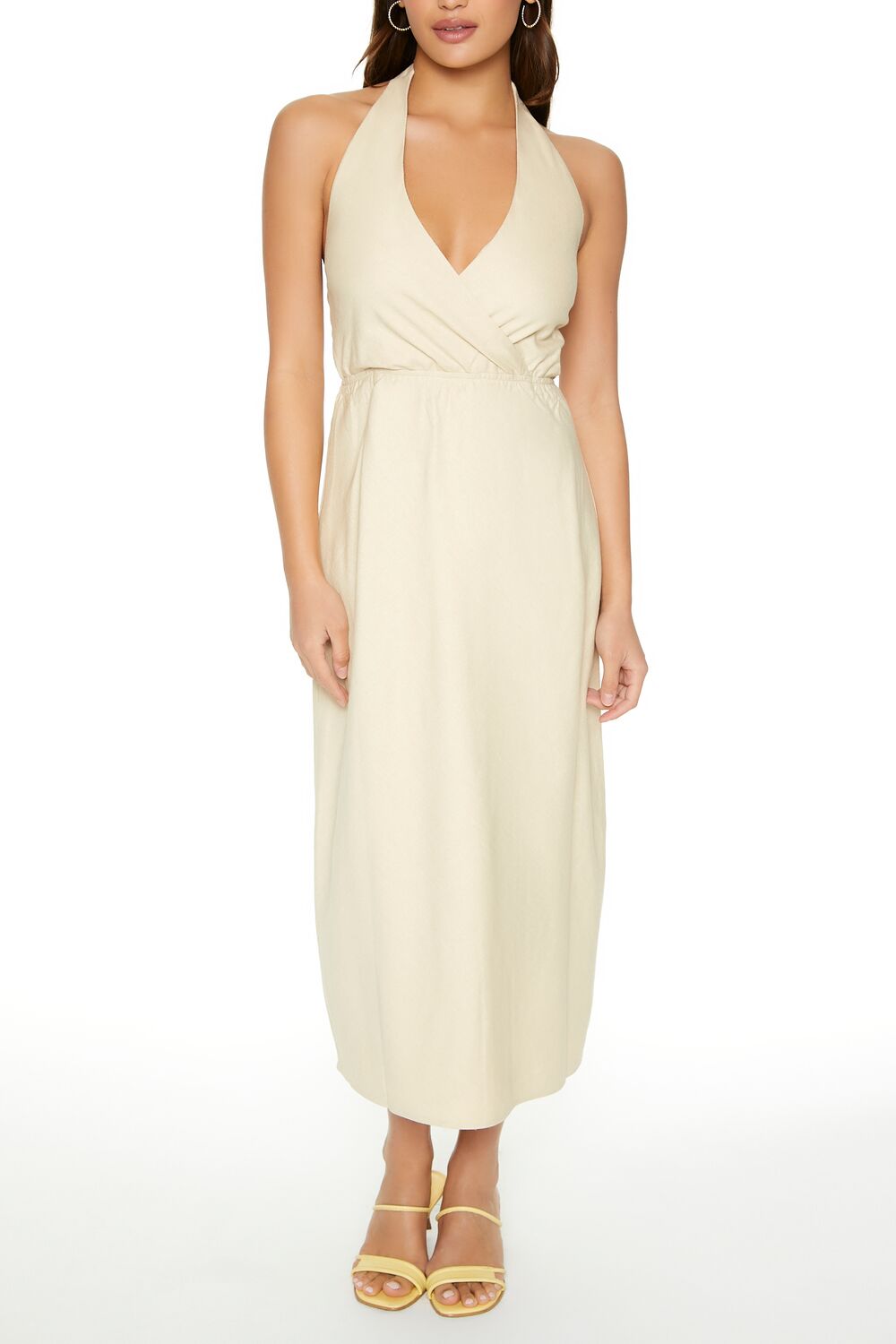 Surplice Halter Maxi Dress