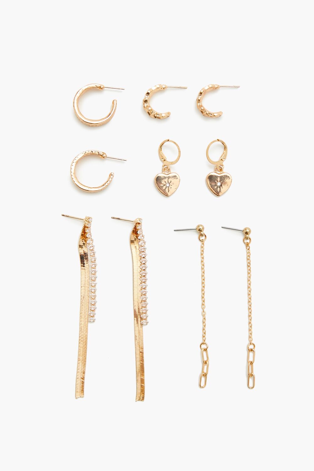Hoop & Chain Drop Earring Set