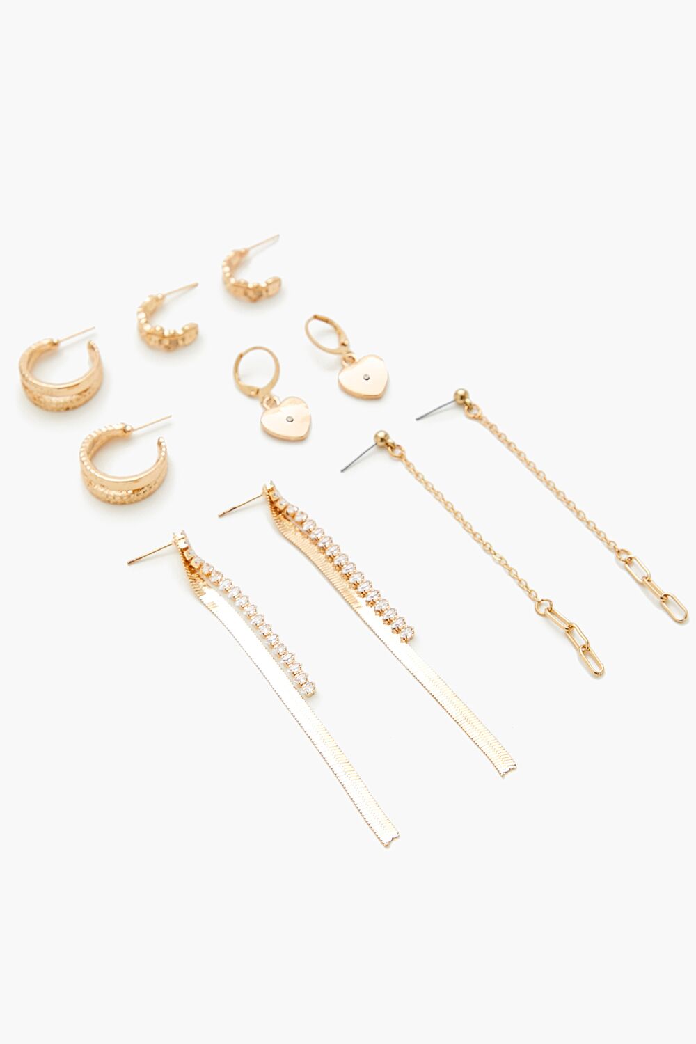 Hoop & Chain Drop Earring Set