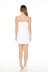 Chiffon Tiered Tie-Strap Mini Dress
