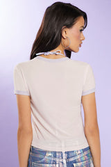Sea Side Sequin Ringer Tee