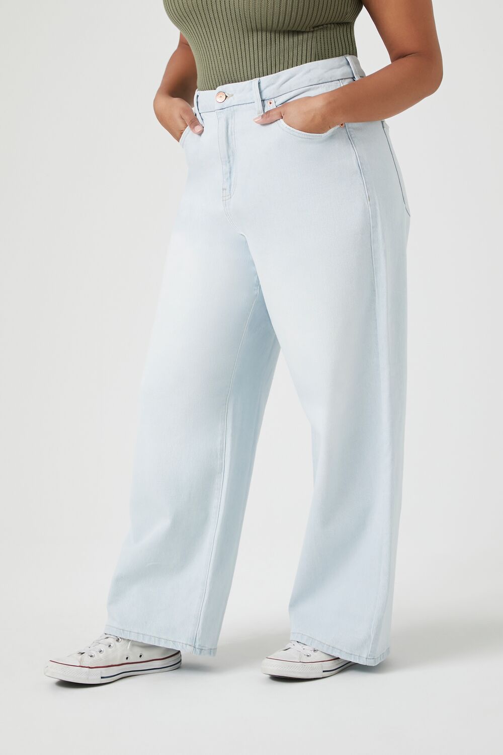 Plus Size High-Rise Straight Jeans