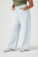 Plus Size High-Rise Straight Jeans