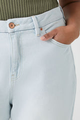 Plus Size High-Rise Straight Jeans